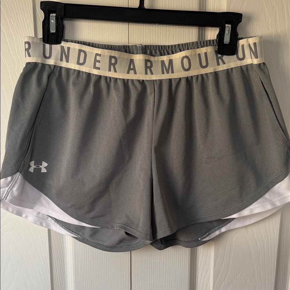 Under Armour Women's Athletic Gray and White Shorts